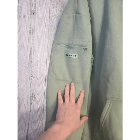 COMFRT Airplane Mode Travel Full Zip Hoodie Sz. L - Picture 10 of 12